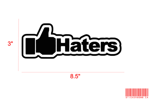 Haters Thumbs Up Decal