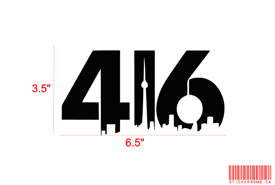 416 Toronto Decal – StickerBomb Canada