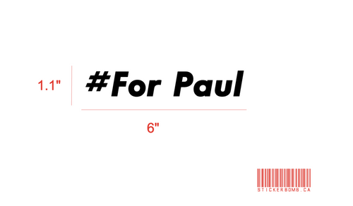 #For Paul Decals
